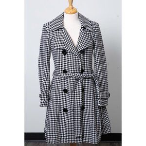 Barbie by David Dixon Houndstooth Double-Breasted Wool Coat